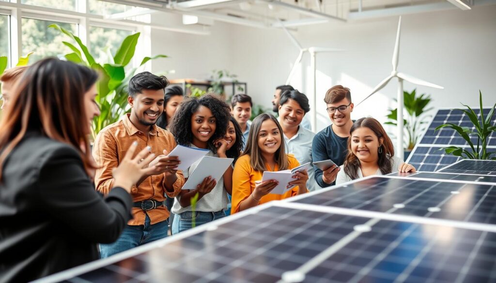Engagierte Lernende in Erneuerbare Energien